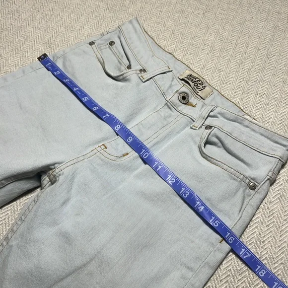 Naked & Famous Denim Light Wash Women's Cropped cuffed Jeans.  Size 29 - Picture 6 of 11